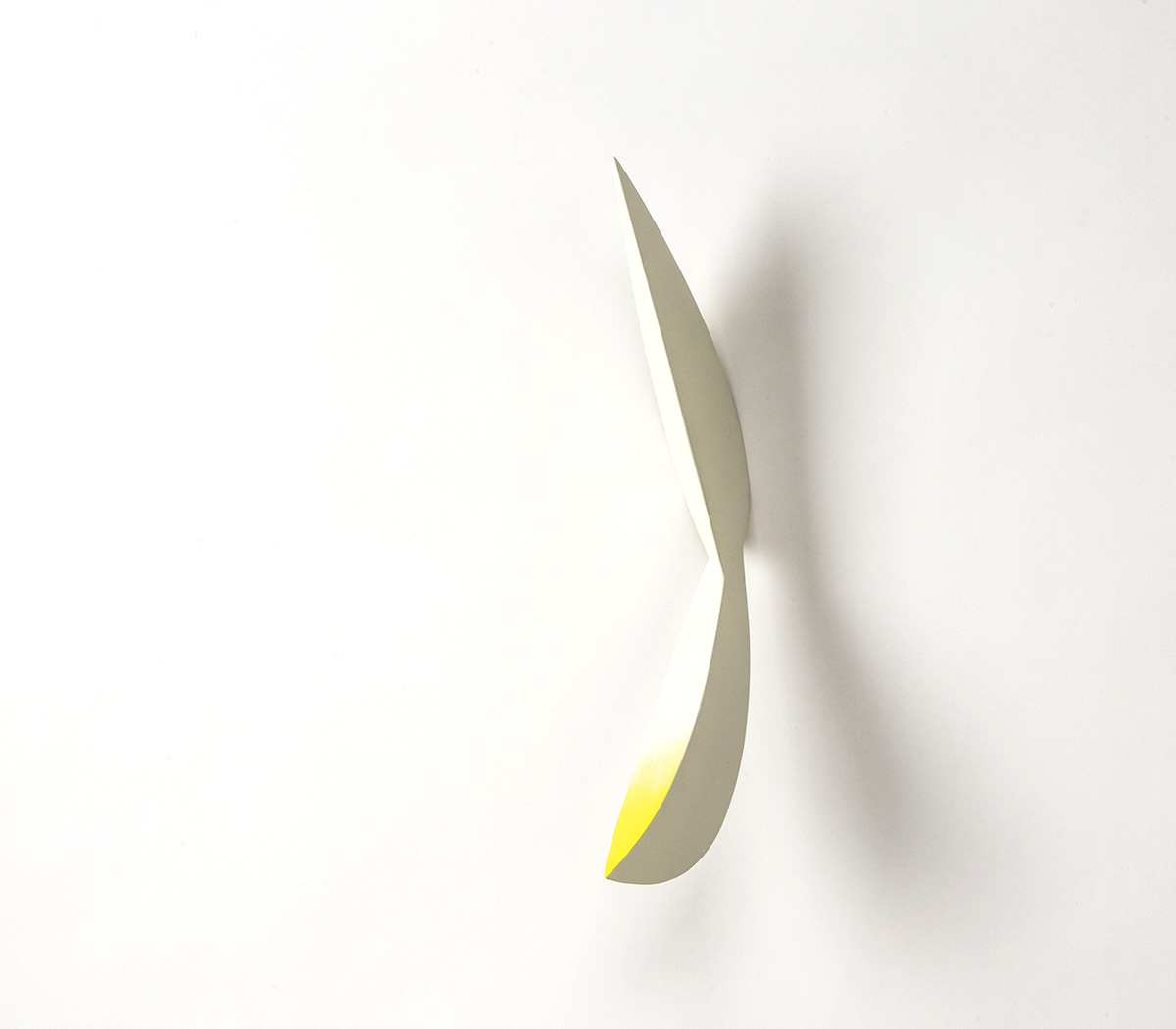 "Pelican", hand formed and welded sheet steel, paint, 16 x 5 x 3.5”